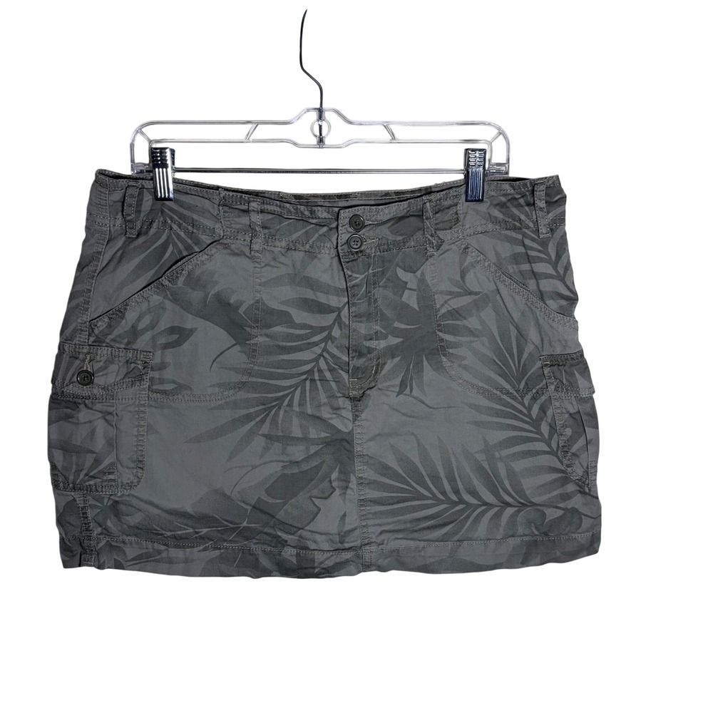 Vintage Faded Glory Foliage Palm Print Cargo Skort Utility Gorpcore Y2K Size 14